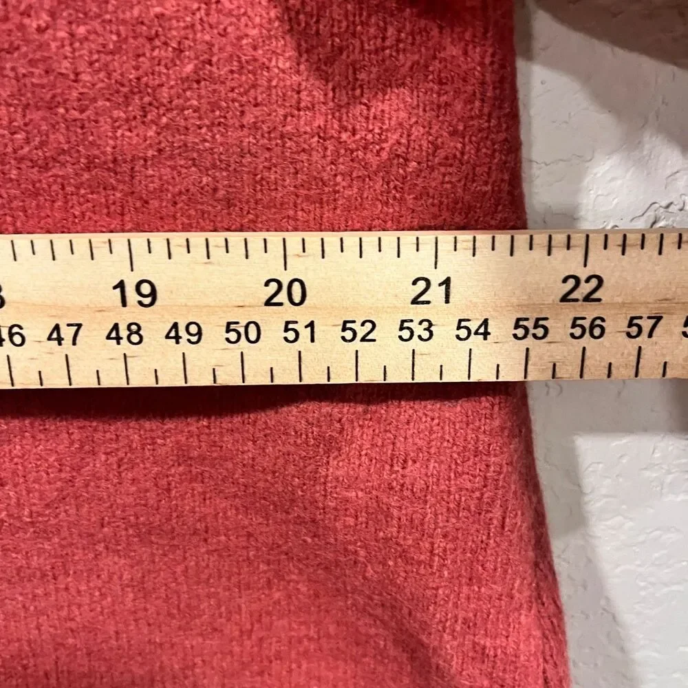 Soft Surroundings Petite XL Sweater Buttons On Back Coral Cotton Wool Blend
